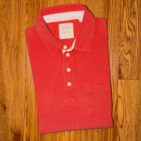 Billy Reid Orange Polo Shirt Medium - Picture 5 of 6